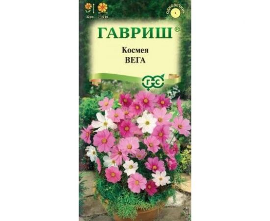 Космея ГАВРИШ Вега, бело-розовая смесь 0,5 г 1814 