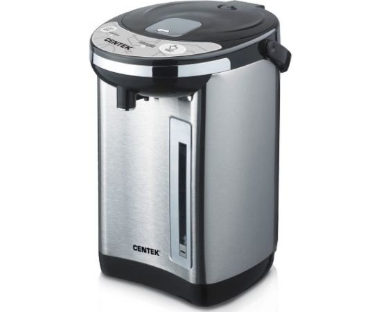 Термопот Centek CT-1084 сталь, 6.0 л, 800 Вт, 2 способа подачи, повторное кипячение, двойная защита 