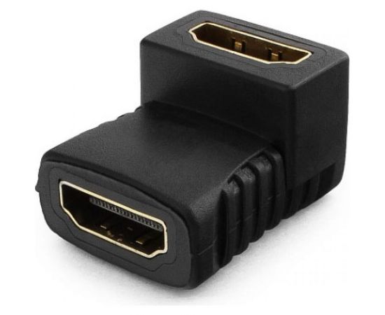 Угловой переходник Cablexpert HDMI-HDMI, 19F/19F, золотые разъемы, пакет A-HDMI-FFL 