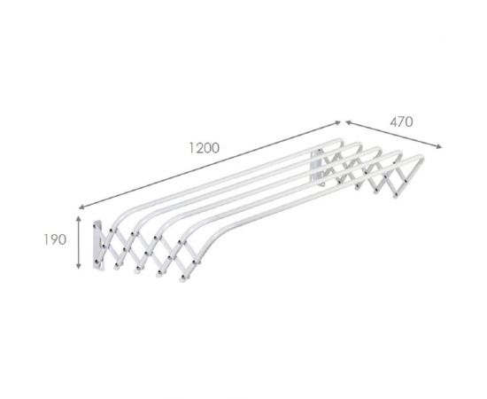 Раздвижная настенная сушилка Violet Бриз 6 м 3206 – изображение 2