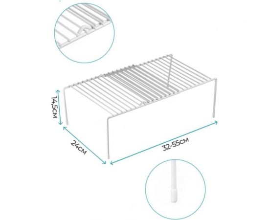 Настольная полка Union универсальная, раздвижная 32/55x24x14,5 см 21US02-424W – изображение 2