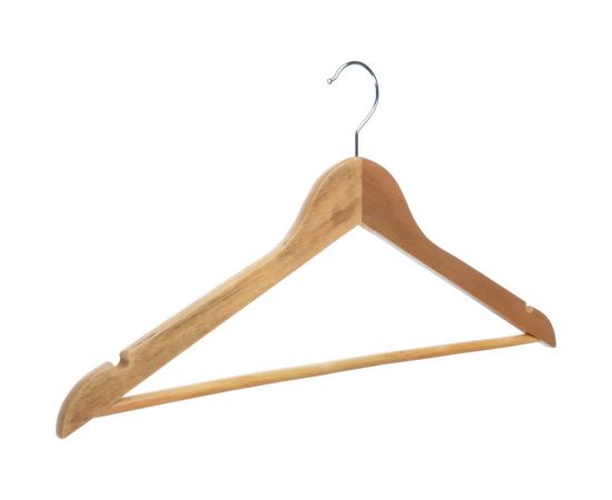Набор деревянных вешалок VETTA 3 шт, 45 см, светлое дерево 455-063 – изображение 2