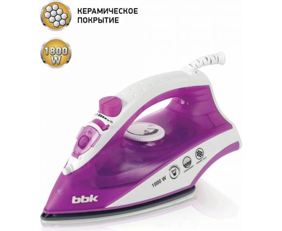 Электрический утюг BBK ISE-1802 фиолетовый 00-00000474 – изображение 2