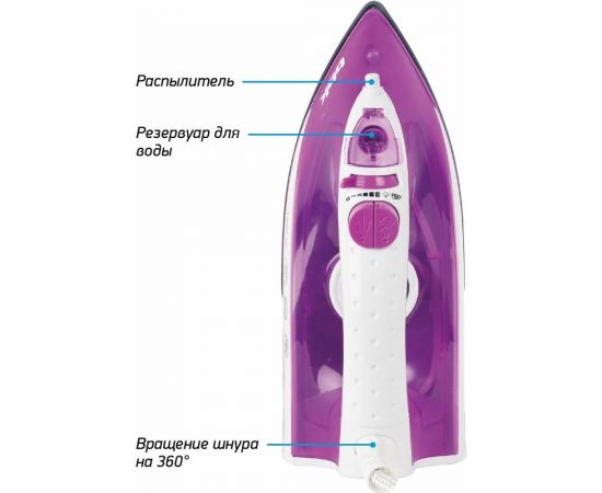 Электрический утюг BBK ISE-1802 фиолетовый 00-00000474 – изображение 3