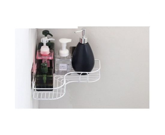 Подвесная полка + крючки 2 шт. Union угловая, с крючками, 26,5x26,5x9,5см 21US02-429W – изображение 3