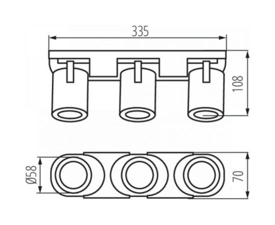 Настенно-потолочный спот KANLUX LAURIN EL-3I W/ 29124 – изображение 3