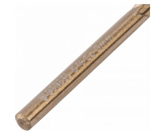 Сверло по металлу 3 мм, HSS Co-8% Denzel 71407 – изображение 3