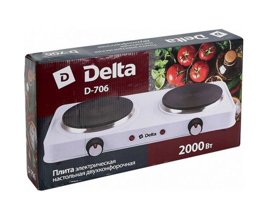 Двухконфорочная электрическая плита Delta D-706 диск белая Р1-00004136 – изображение 3