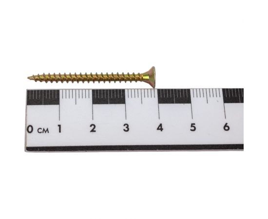 Саморез Мир крепежа DIN 7962 3,5x40 Pozi желтый цинк (1000 шт) Т0000004156 – изображение 4