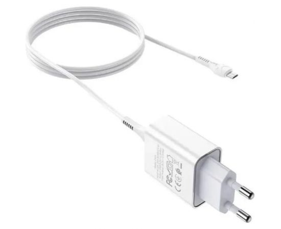 Сетевое зарядное устройство Hoco c81a asombroso 1xusb, 2.1а + usb кабель microusb, 1м (белый) 0L-00049103 – изображение 4