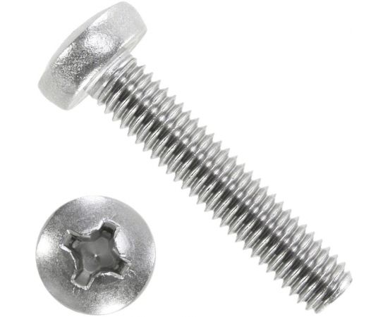 Винт Мир крепежа DIN 7985, М6x16, А2, 100 шт. Т0000003351 