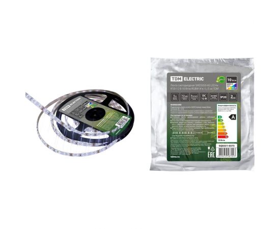 Светодиодная лента TDM SMD5050-60 LED/м-IP20-12 В-10 Вт/м-RGBW (4 в 1), (5 м) SQ0331-0373 