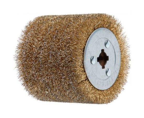 Щетка стальная с латунным покрытием 100x120 мм, проволока 0.3 мм WORTEX SW1012SW00319 