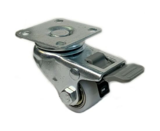 Колесо полиамидное поворотное с тормозом 27 мм MFK-TORG 1124027 