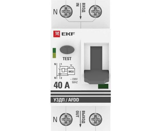 Устройство защиты от дугового пробоя EKF (УЗДП) 1P+N 40А PROxima afdd-2-40-pro 