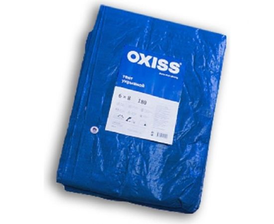 Тент укрывной 180 г/кв.м, 6x8 м, синий Oxiss 4630025420659 