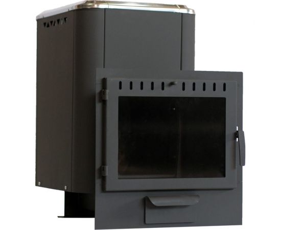 Банная печь НМК чугунная ""Сибирь-20"", панорамная дверца, конвекционная 020222 НМК020222 – изображение 2