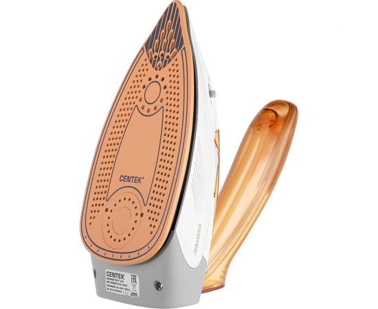 Утюг Centek 1000 Вт, 80 мл, керамическая подошва, LED, пар удар, самоочистка, складная ручка CT-2369 – изображение 3