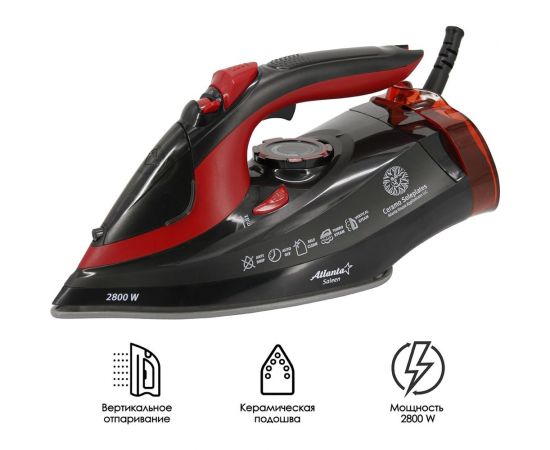 Утюг с пароувлажнением Atlanta ATH-5579 (black) – изображение 3