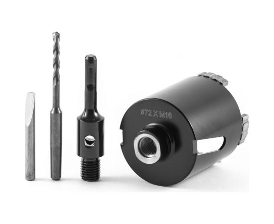 Коронка алмазная по бетону с переходником SDS-plus 72х70 мм, М16 MOLOT АА000602 – изображение 3