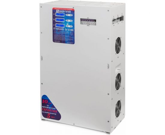 Стабилизатор напряжения 3 фазы (12000 х 3 ±7 В 245-460 В) Энерготех STANDARD 514513 – изображение 3