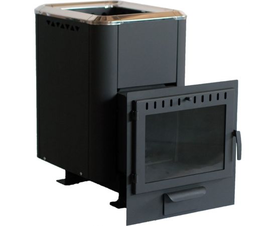 Банная печь НМК чугунная ""Сибирь-20"", панорамная дверца, конвекционная 020222 НМК020222 – изображение 5