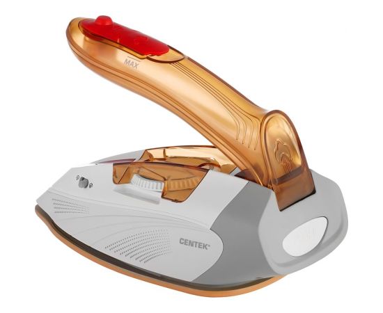 Утюг Centek 1000 Вт, 80 мл, керамическая подошва, LED, пар удар, самоочистка, складная ручка CT-2369 – изображение 5
