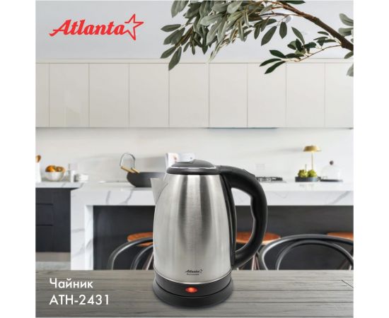 Электрический металлический чайник Atlanta ATH-2431 black – изображение 6