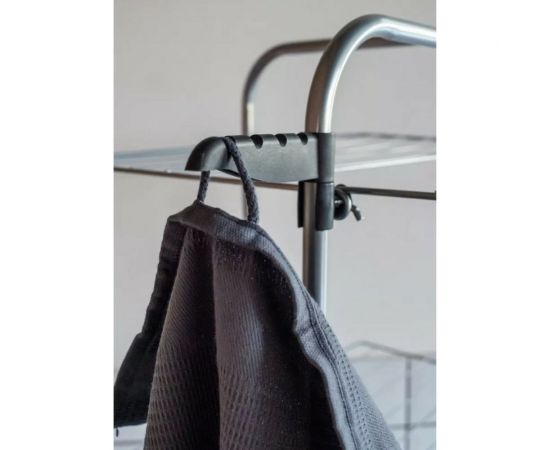 Напольная сушилка для белья VETTA вертикальная, 4 полки, на колесиках, окрашенная сталь, 70x61x175 см 452-080 – изображение 7