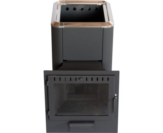 Банная печь НМК чугунная ""Сибирь-20"", панорамная дверца, конвекционная 020222 НМК020222 – изображение 7