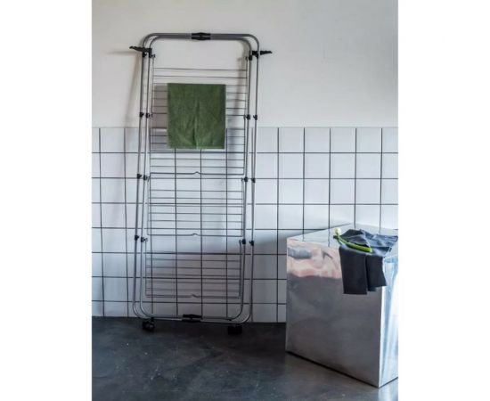 Напольная сушилка для белья VETTA вертикальная, 4 полки, на колесиках, окрашенная сталь, 70x61x175 см 452-080 – изображение 8