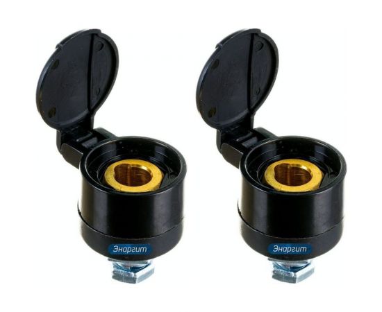 Панельная розетка 35-50 2 шт, защитная крышка энаргит П35-50-2-ЗКП 