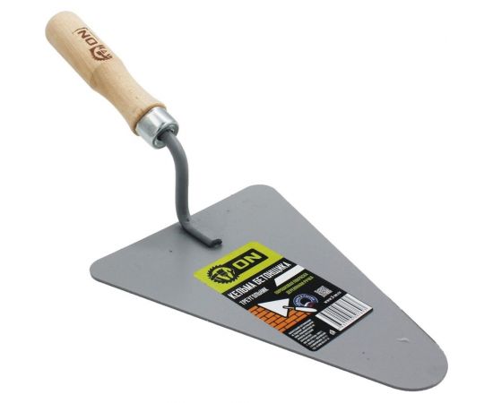 Кельма бетонщика On треугольник, порошковая покраска, деревянная ручка, 360x150 мм 02-14-011 – изображение 2