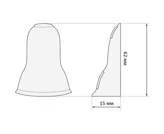 Угол наружный для плинтуса Центурион Lider 301-ун (62 мм; глянец; дуб светло-коричневый) 71403 – изображение 3