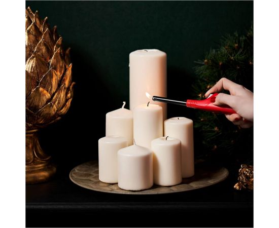 Бытовая газовая пьезозажигалка СОКОЛ с классическим пламенем, многоразовая, красная СК-306 61-0968 – изображение 3