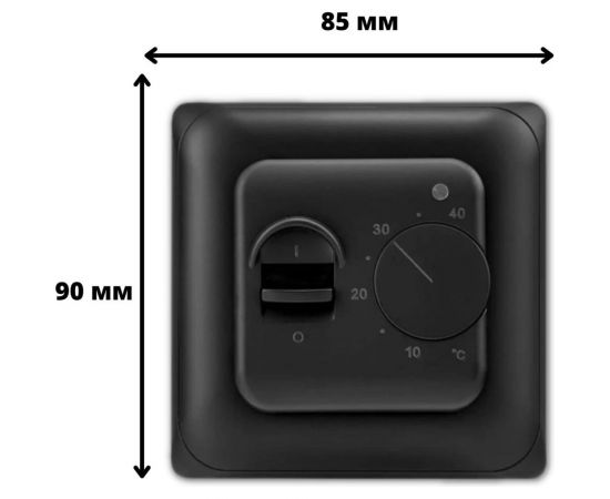 Терморегулятор для теплого пола ТеплоСофт механический, черный 7026/черный – изображение 3