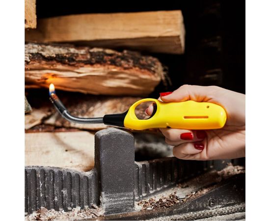 Бытовая газовая пьезозажигалка СОКОЛ СК-302W желтая, с гибким стержнем 61-0964 – изображение 3