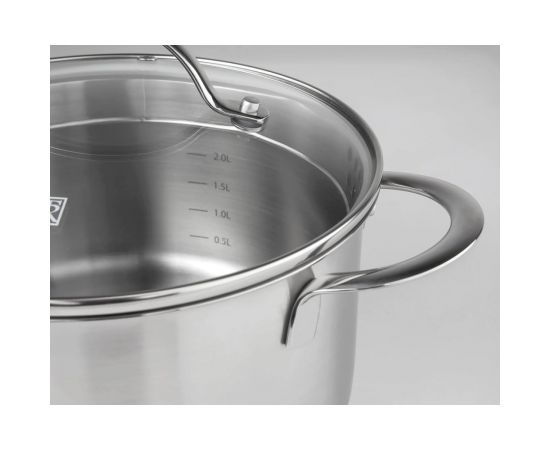 Кастрюля TALLER 3,0 л, сталь 18/10, толщина дна/стенки 3,5/0,6 мм TR-17253 – изображение 3