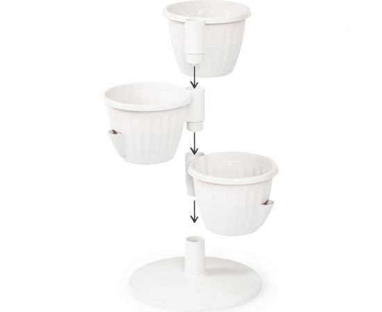 Цветочный горшок ЗПИ Альтернатива Каскад 0,7 л, белый М8067 – изображение 3