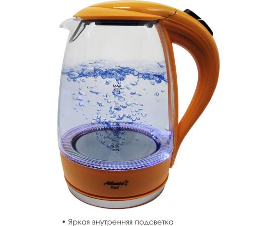 Электрический стеклянный чайник Atlanta ATH-2461 orange – изображение 3