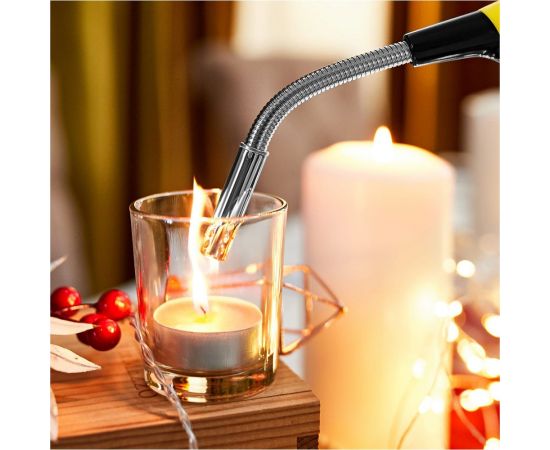 Бытовая газовая пьезозажигалка СОКОЛ СК-302W желтая, с гибким стержнем 61-0964 – изображение 4