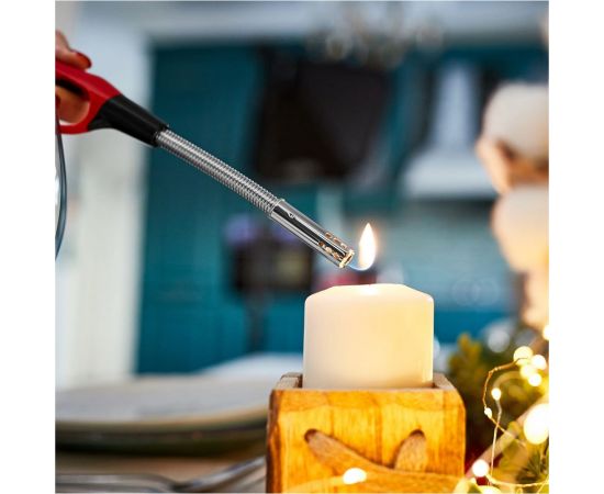 Бытовая газо??ая пьезозажигалка СОКОЛ СК-302W темно-бордовая, с гибким стержнем 61-0966 – изображение 4