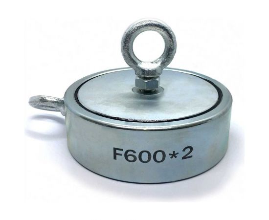 Поисковый магнит Проф-магнит титан, 600 кг, двухсторонний, усиленный F600x2 