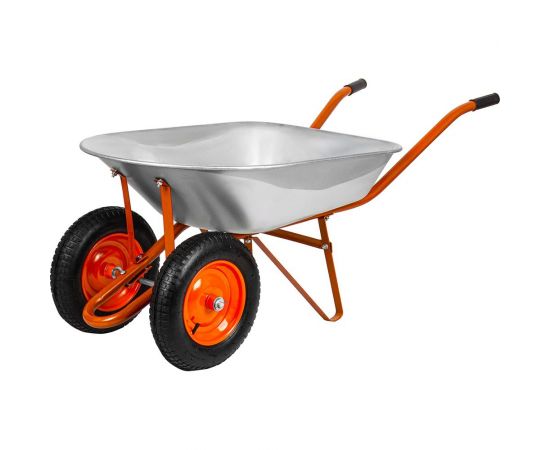 Тачка садово-строительная двухколесная в коробке СТРОЙМАШ, объём 80 л, грузоподъёмность 190кг 17037 