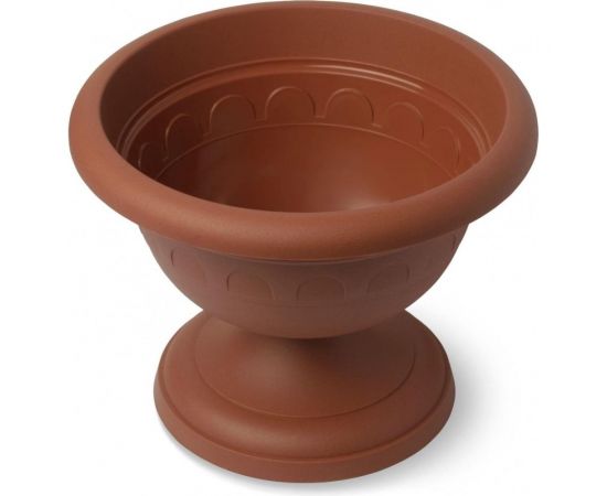 Низкий вазон Martika Колывань 0.6 л, диаметр 14 см, терракотовый С142Т 