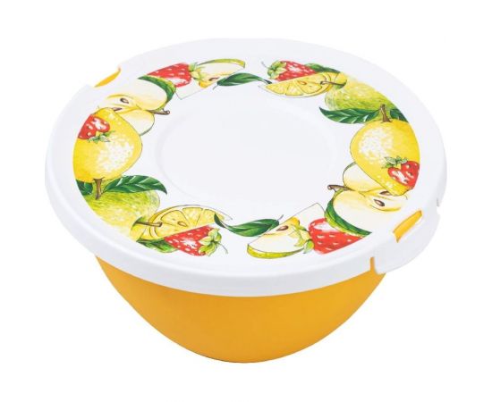 Миска с крышкой ПОЛИМЕРБЫТ с декором, 4л 433570200 