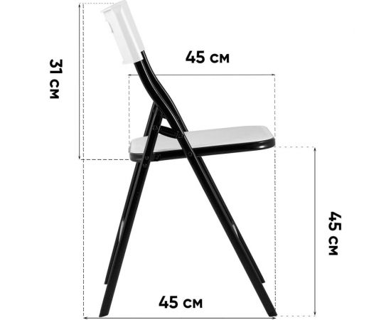 Cкладной садовый|банкетный стул для кухни Стул Груп Lite, черный, комплект 4 стула PP15 black BOX – изображение 11