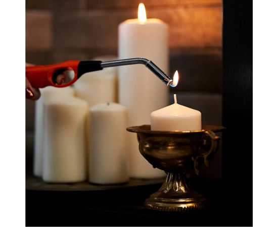 Бытовая газовая пьезозажигалка СОКОЛ СК-302W оранжевая, с гибким стержнем 61-0963 – изображение 2