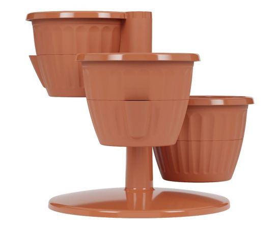Цветочный горшок ЗПИ Альтернатива Каскад 0,7 л, терракотовый М8068 – изображение 2