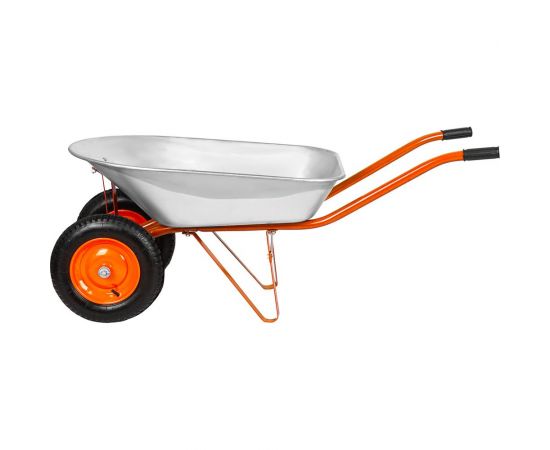 Тачка садово-строительная двухколесная в коробке СТРОЙМАШ, объём 80 л, грузоподъёмность 190кг 17037 – изображение 2